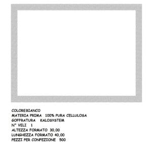 TOVAGLIETTA BIANCA cm.30x40 x500 Pz. ART.0503N [CELTEX225]