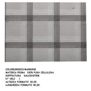 TOVAGLIETTA CARTA TARTAN GRIGIO/MARR cm.30x40 x 250 Pz. ART.1325 [CELTEX205]