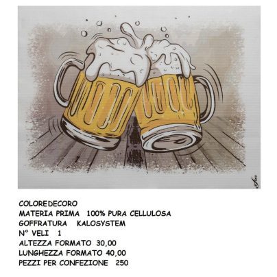 TOVAGLIETTA CARTA BEER cm.30x40 x250 Pz. ART.1331 [CELTEX215]