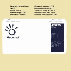CARTA IGIENICA 3V 27,50mt x 8 ROTOLI ART.415225 [PAPERNET109]