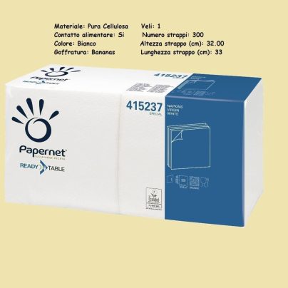 TOVAGLIOLI 1V BIANCHI cm33x33 300x18 Pz.ART.415237 [PAPERNET119]