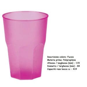 BICCHIERE COCKTAIL FUCSIA 420 cc x 20 Pz.ART.3876-77F [GOLD130]