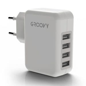 CARICATORE 4 USB x 2 Pz. [GROOVY210]