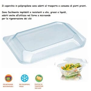 COPERCHIO POLIPR.TRASP x CONTENIORE 400 ML x 80 Pz. [BIBO121]