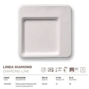 PIATTO DIAMOND CM20 x 50 Pz. ART.JP22320 [DAMPE151]