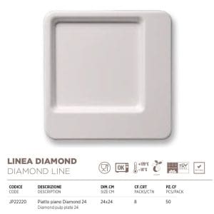 PIATTO DIAMOND CM24 x 50 Pz. ART.JP22220 [DAMPE152]