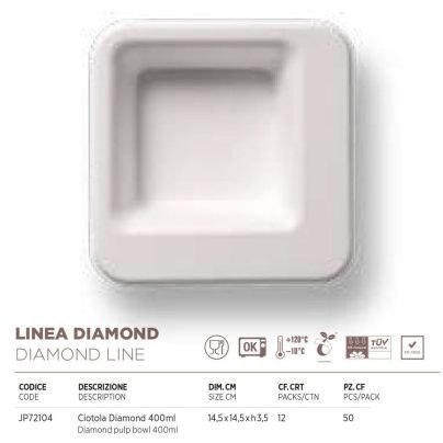 CIOTOLA DIAMOND 400 ml x 50 Pz. ART.JP72104 [DAMPE153]