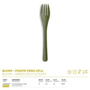 FORCHETTA VERDE BLOOM CPLA x 25 Pz.JG687160R [DAMPE310]
