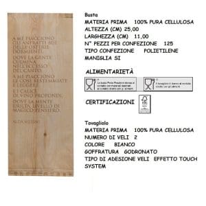 BUSTA PORTAPOSATE ENOTECA x 125 Pz. ART.I-0737N [CELTEX335]