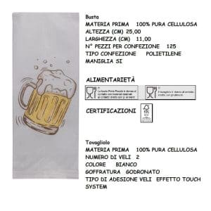 BUSTA PORTAPOSATE BEER x 125 Pz. ART.I-2121 [CELTEX330]