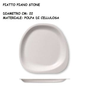 NON DISP.PIATTO PIANO STONE 22 cm x 50 Pz. ART.JP21320 [DAMPE145]