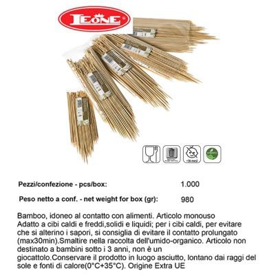 SPIEDI BAMBOO cm 20x3mm x 1000 Pz.SP4S [LEONE266]