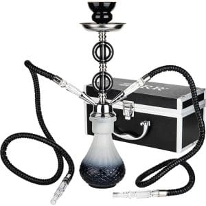 NARGHILE NERO 2 TUBI+VALIGETTA x 1 Pz.(36 cm) [NARGHILE31193]