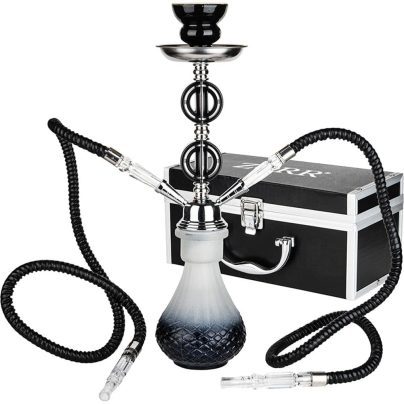 NARGHILE NERO 2 TUBI+VALIGETTA x 1 Pz.(36 cm) [NARGHILE31193]