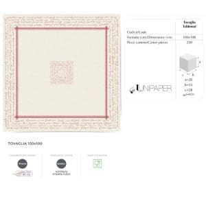 TOVAGLIA APPETIT BORDEAUX (Mt.1x1) x 200 Pz. ART.TB109BD [LUNIPAPER135]
