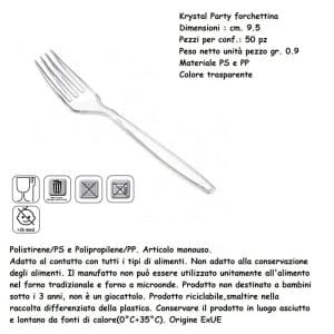 MINI FORCHETTA TRASP.9,5cm x 50 Pz. ART.F0013 [LEONE295]