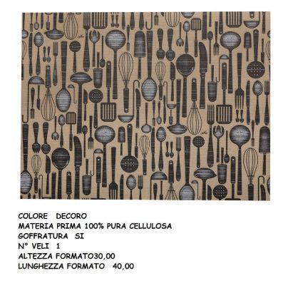 TOVAGLIETTA CARTA BRUNCH cm.30x40 x250 Pz. I-0505N [CELTEX246]