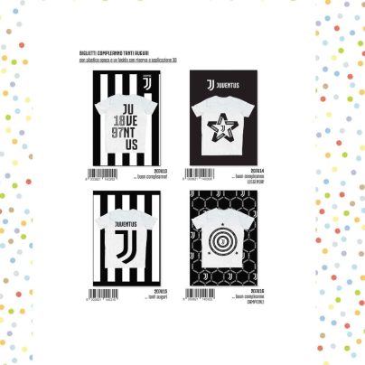 BIGLIETTI COMPLEANNO JUVENTUS x 12 Pz. ART.20AJU04 [MARPIMAR125]