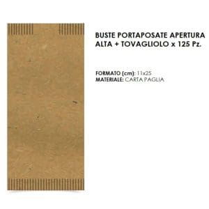 BUSTA PORTAPOSATE APERTURA ALTA + TOVAGLIOLO x 125 Pz. ART.0242N [CELTEX370]
