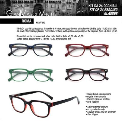 KIT ROMA EXPO OCCHIALI GMV x 24 Pz.V.10,90 [ESPRESSO122]