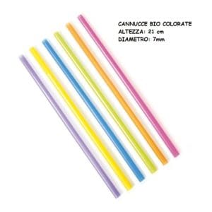 CANNUCCIA BIO COLORATE H.21 PZ.500 (DIAM.7mm) COD.21070.500.4 # [BIOEVO100]