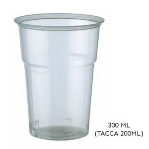 BICCHIERE PLASTICA (CRISTAL) 300 ML(TACCA 200ML)x 50 Pz.ART.6614500 [BIBO350]