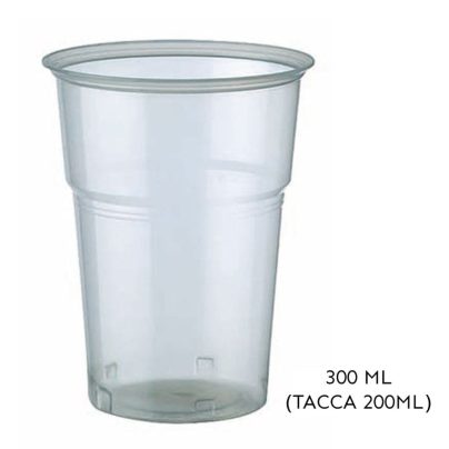 BICCHIERE PLASTICA (CRISTAL) 300 ML(TACCA 200ML)x 50 Pz.ART.6614500 [BIBO350]