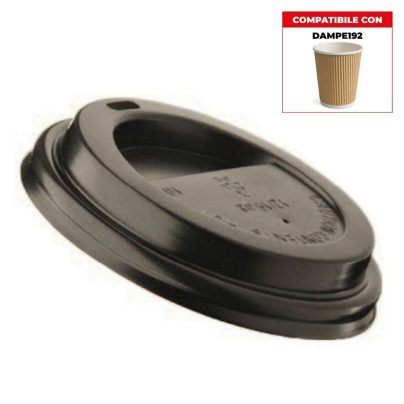 TAPPO NERO GRANDE CAPPUCCIO 290/360 Ml x 50 Pz. ART.H0742 [LEONE176]
