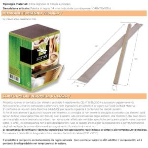 PALETTA LEGNO LUNGA IMBUSTATA cm 11,5 x 1000 Pz. [SDG315]