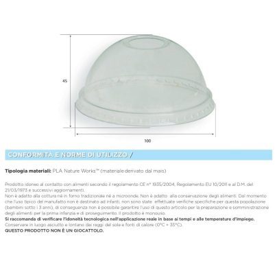 COPERCHIO PLA CUPOLA FORO x 50 Pz.ART.2827 [SDG125]