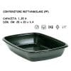CONTENITORE NERO RETT. 1,35 L x 50 Pz. 28x20xh.4 ART.HOT71146 [DAMPE105]