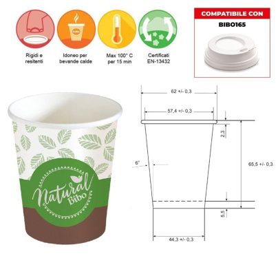 BICCHIERE 4oz (100ml) CARTA PICCOLO x 50 Pz. [BIBO160]