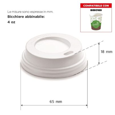 TAPPO 4oz x 100 Pz. BICC. CAFFE' [BIBO165]