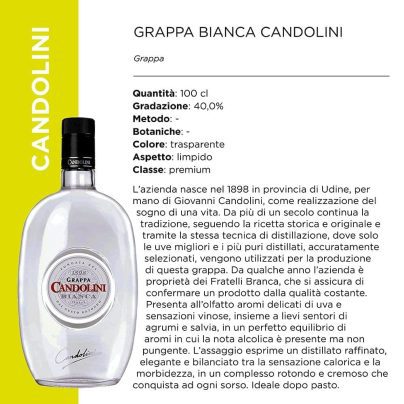 CANDOLINI GRAPPA BIANCA 40? x CL.100 [BRANCA110]