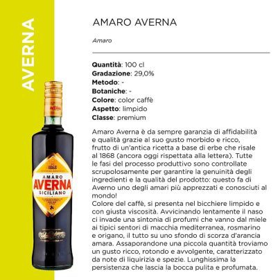 AVERNA AMARO 29? CL.100 BOTTIGLIA [CAMPARIAVERNA100]