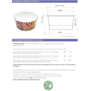 COPPA PICCOLA 80 ML TEXT x 42 Pz.ART.80-22 [SDG300]
