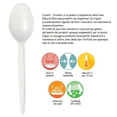 CUCCHIAI BIO x 50 Pz.LUNGO PER PASTI [BIBO220]