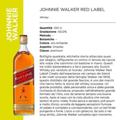 JOHNNIE WALKER RED LABEL WHISKY 40?x Cl.100 [DIAGEO125]