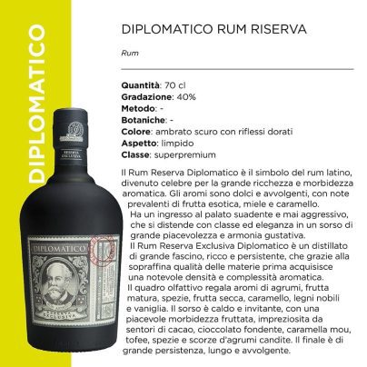 DIPLOMATICO RUM RISERVA 40% x Cl.70 [GINMARE105]