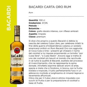 BACARDI CARTA ORO RUM 37,5? x Cl.100 [MARTINI115]