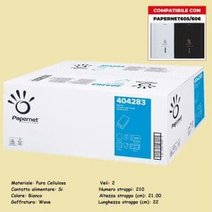 ASCIUGAMANI PIEGATO A "V" 2VELI (cm 22x21) Pz.210 x 15 ART.404283 [PAPERNET104]