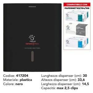 DISPLAY ASCIUGAMANI C/V BLACK x 1 Pz. ART.417204 [PAPERNET606]