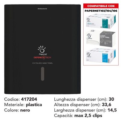 DISPLAY ASCIUGAMANI C/V BLACK x 1 Pz. ART.417204 [PAPERNET606]