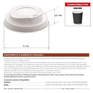 TAPPO PER BIC. CAPPUCCIO x 100 Pz.(6ozML180)SL-072 [SDG107]