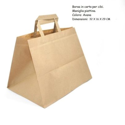 SHOPPER CARTA AVANA x 50 Pz. ART.PSB23 [USOBIO200]