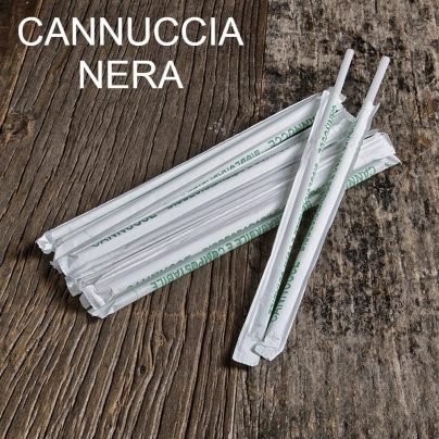 CANNUCCIA IMBUSTATA BIO NERA H.21 PZ.200 (DIAM.6mm) [USOBIO250]