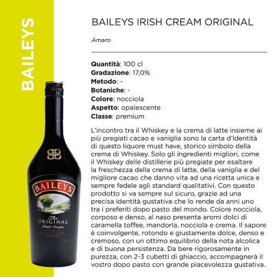 BAILEYS IRISH CREAM ORIGINAL x CL.100 [DIAGEO165]