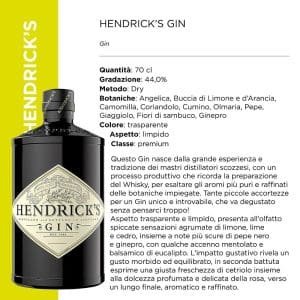 HENDRICK'S GIN 44% x 70 Cl. [HENDRICKS100]