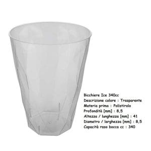 BICCHIERE COCKTAIL ICE 340 cc x 20 Pz.ART.5875 [GOLD100]