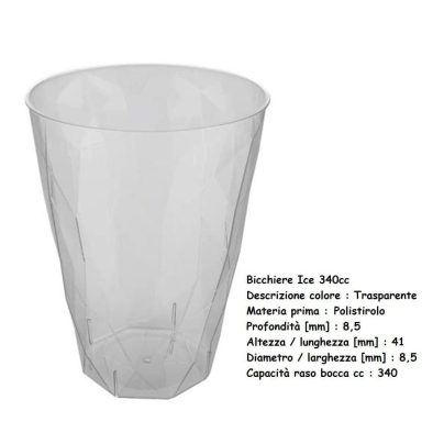 BICCHIERE COCKTAIL ICE 340 cc x 20 Pz.ART.5875 [GOLD100]